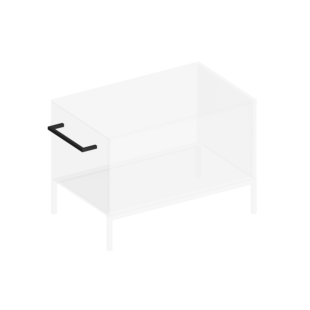 Держатель для полотенца ATOLLO, черный матовый