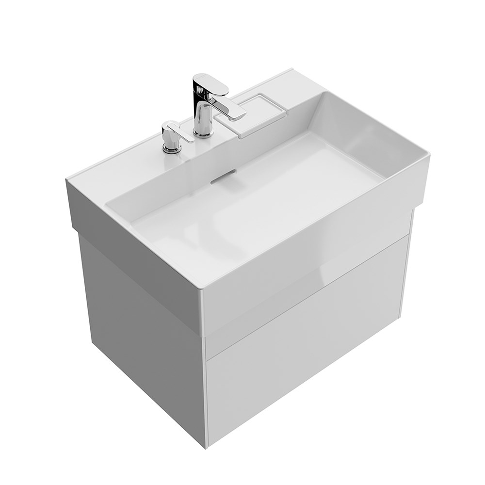 KERAMA MARAZZI LOG.70.2/WHT Тумба LOGICA подвесная 2 ящика 70 см, белоснежный