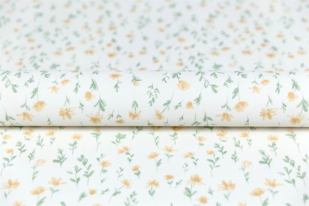 Обои виниловые на флизелиновой основе Уик-энд мотив, жёлто-зелёный цветы