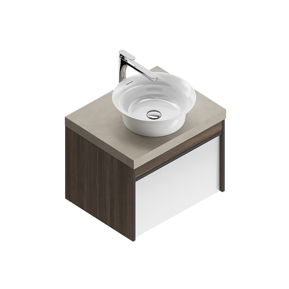 Раковина CANALETTO накладная 40, белая глянцевая