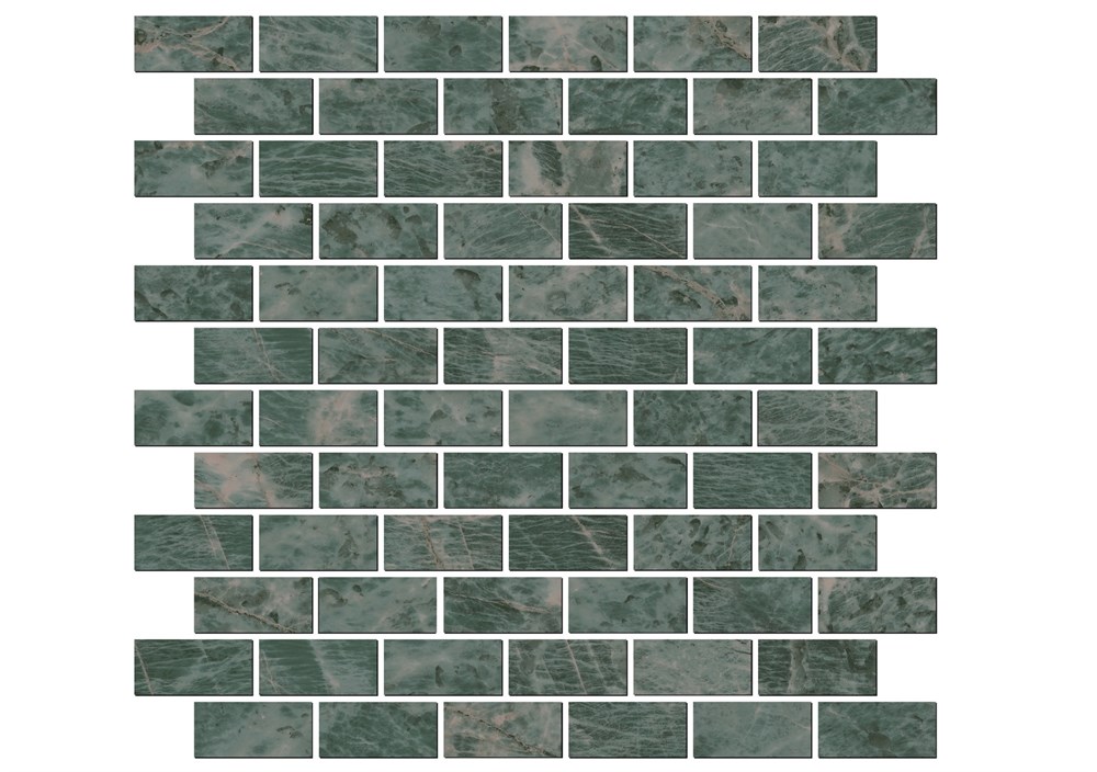 KERAMA MARAZZI MM13123T Декор Эвора мозаичный зеленый глянцевый 32x30x0,9