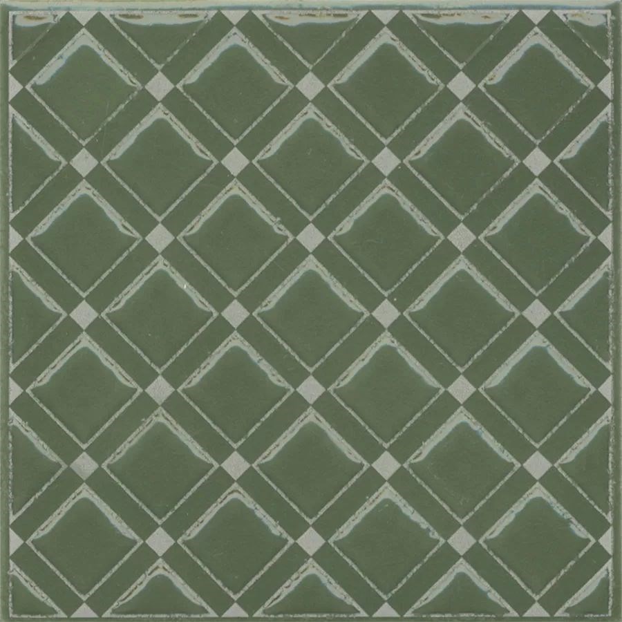 KERAMA MARAZZI KMD3STA015GN Декор Бахия 1 зелёный глянцевый 9,8x9,8x0,7