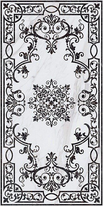 KERAMA MARAZZI SG591722R Монте Тиберио белый декорированный лаппатированный обрезной 119,5x238,5x0,9