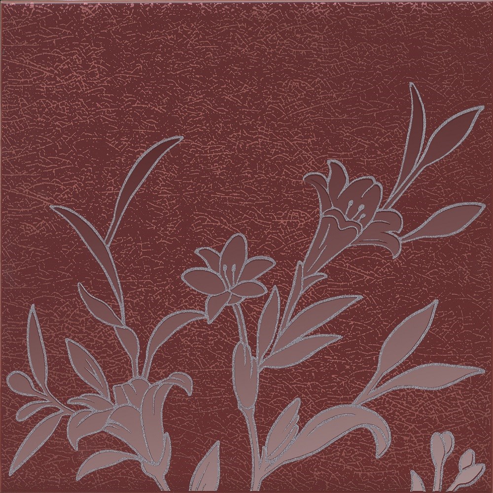 KERAMA MARAZZI HGD/C569/5293 Декор Барберино 5 бордо глянцевый 20x20x0,69