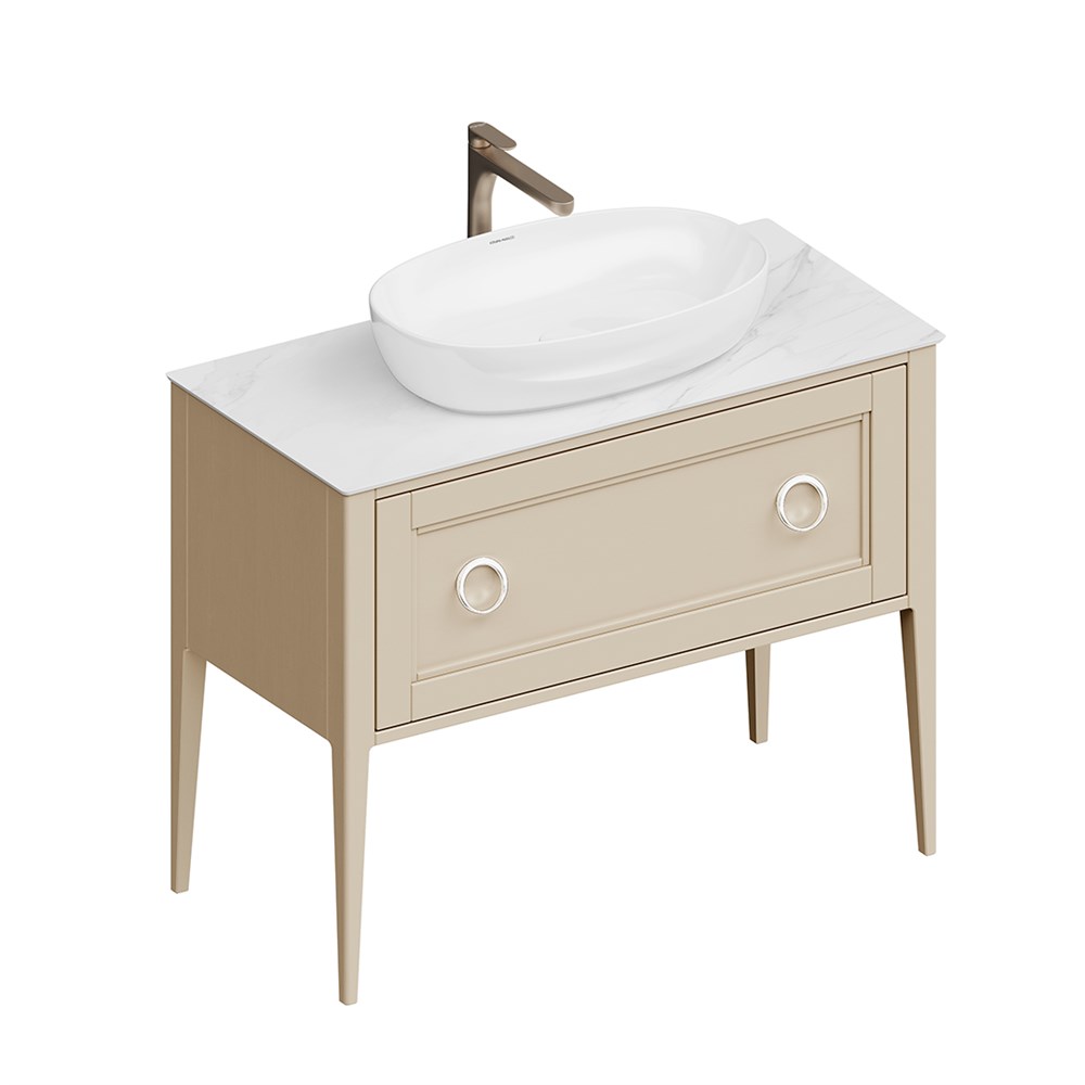 KERAMA MARAZZI PL.CN.100.1+1\CAP.M Тумба PLAZA Classic NEO напольная 1+1 ящик 100, капучино матовый