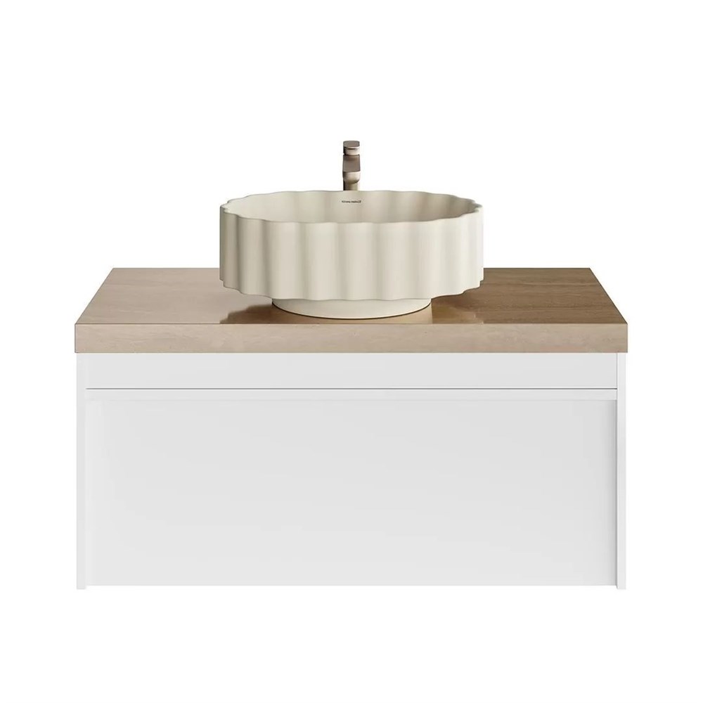 KERAMA MARAZZI MOD.100.1+1/WHT Тумба MODULA подвесная 100 с ящиком 1+1, белая глянцевая