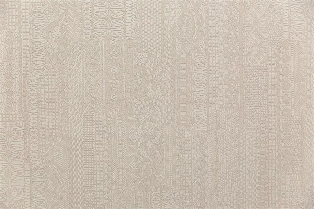 KERAMA MARAZZI KM8203 Обои виниловые Ажур база универсальная,бежевый 1,06х10 (1, Т B) смещённая стыковка