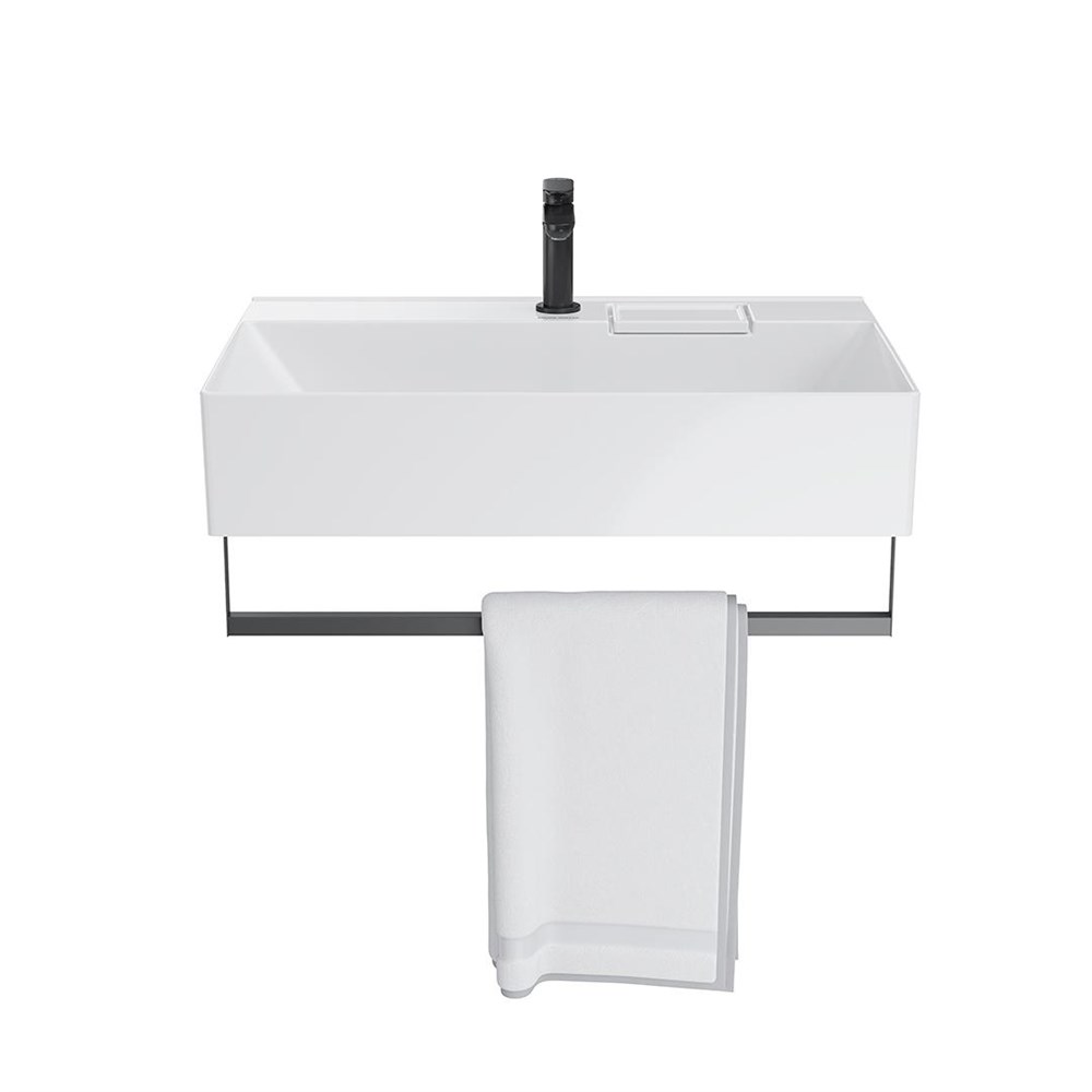 Раковина LOGICA мебельная\подвесная с одним отверстием 70, белая глянцевая