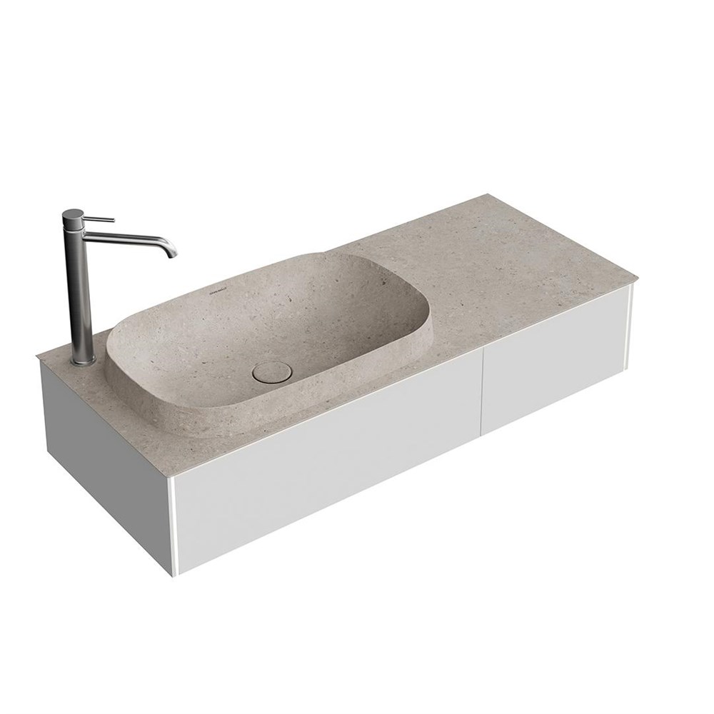 KERAMA MARAZZI MA.120.2/MGR.M Тумба MAGICA подвесная 120, 2 ящика, утренний серый матовый