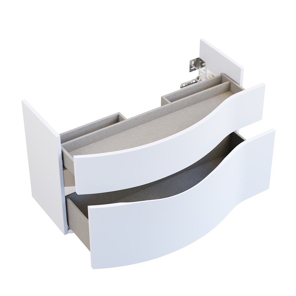 KERAMA MARAZZI RV.100Lh\WHT.M Тумба RIVA 100 см левая, белая матовая