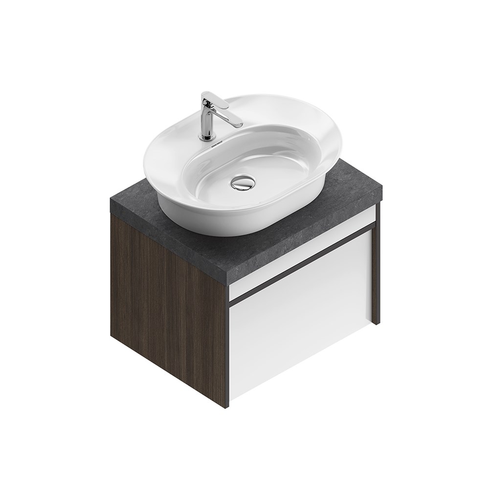 Раковина CANALETTO накладная 60, белая глянцевая