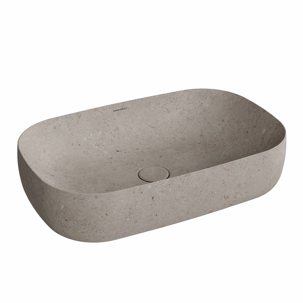 KERAMA MARAZZI MA.wb.65/STG Раковина MAGICA накладная 65 с донным клапаном, серый камень