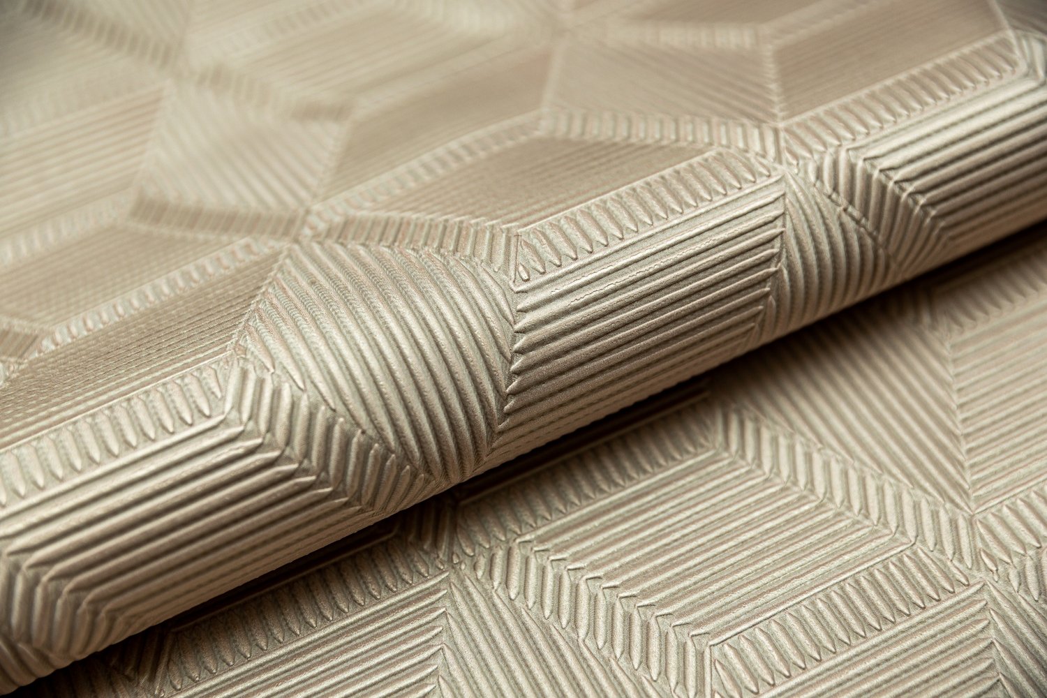 Обои виниловые Геометрия мотив, бежевый, золотой