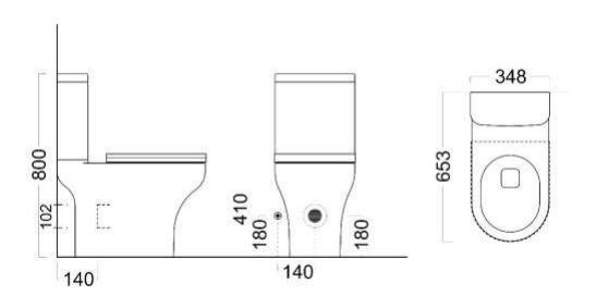 Унитаз BUONGIORNO напольный безободковый, белый глянцевый