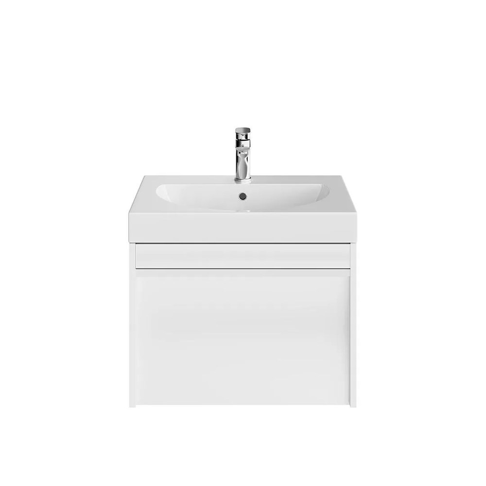 KERAMA MARAZZI MOD.60.1+1/WHT Тумба MODULA подвесная 60 с ящиком 1+1, белая глянцевая