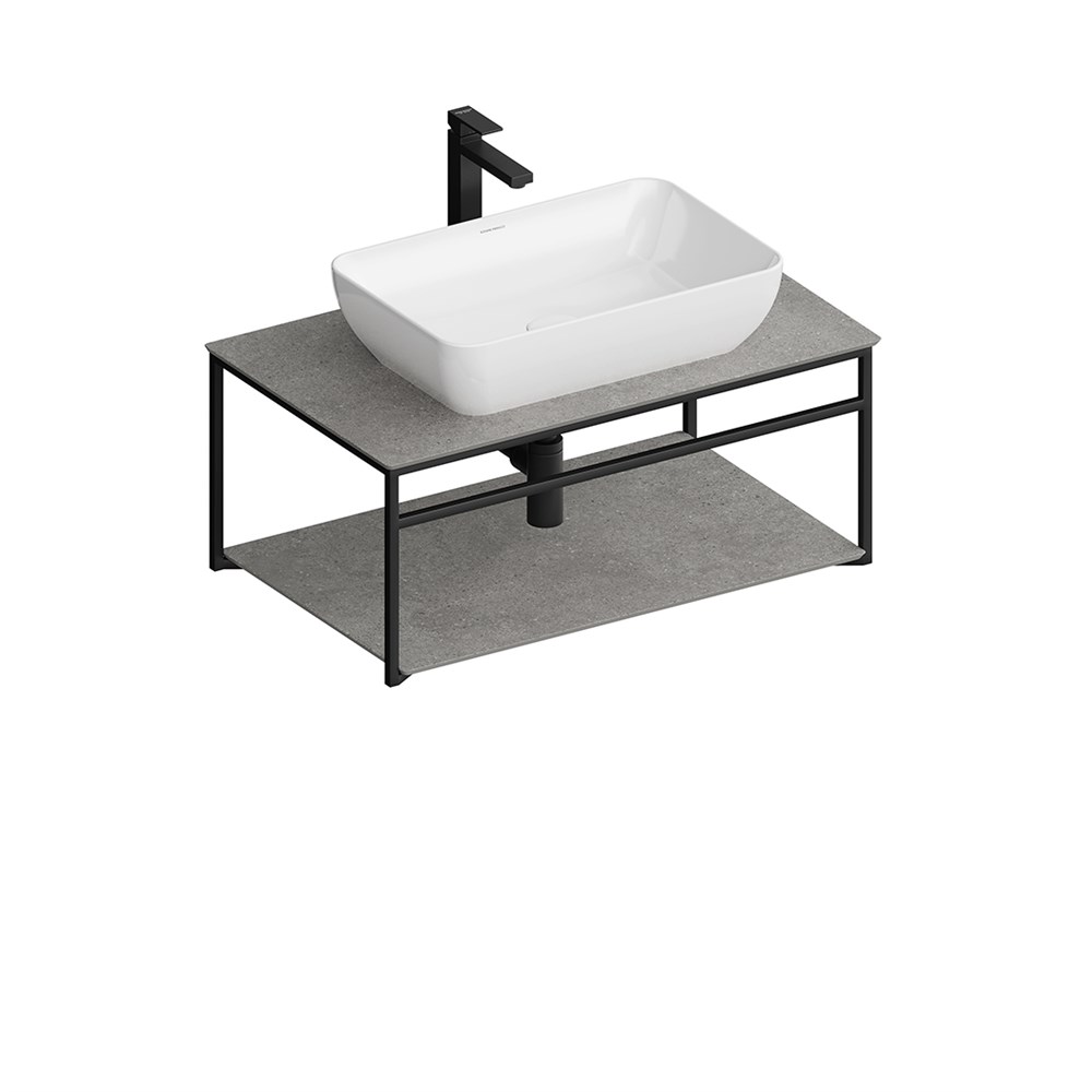 KERAMA MARAZZI PL.N.80.02\BLK.M Метал.структура PLAZA Next, подвесная 80 см, черный матовый