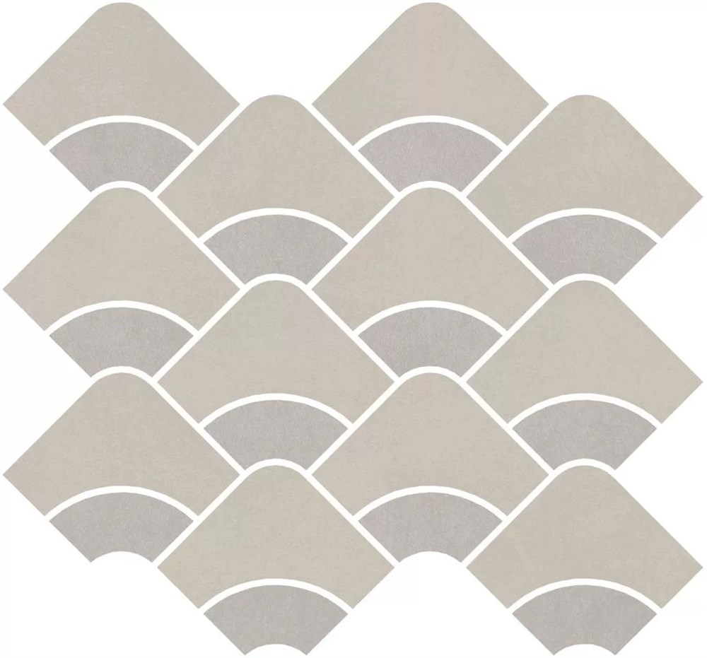 Декор Таделакт наборный бежевый светлый, серый матовый обрезной 30x28x0,9