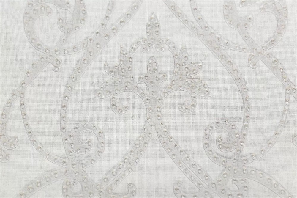 KERAMA MARAZZI KM8101 Обои виниловые Дамаск мотив, белый 1,06х10 (1, Т B) прямая стыковка