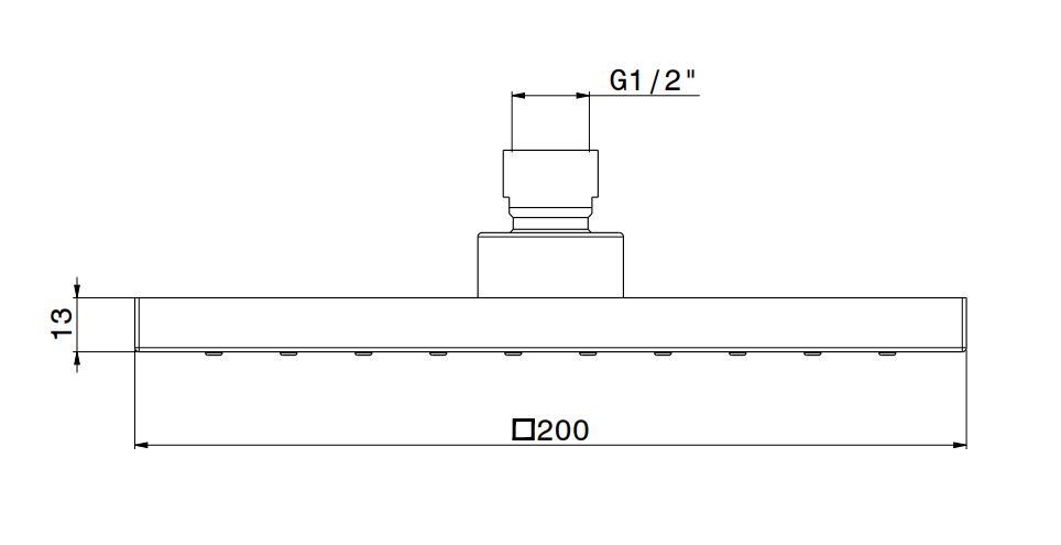 Душевая лейка FUTURA «тропический дождь», матовый черный