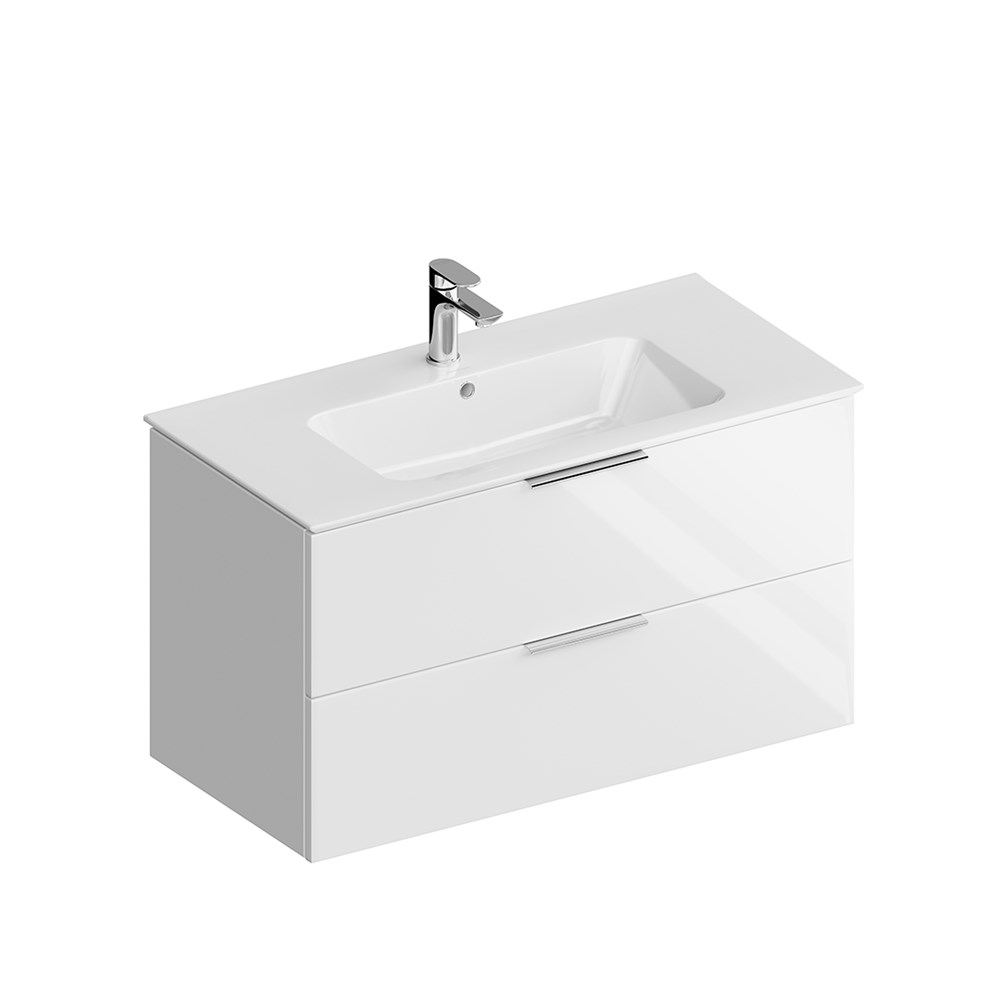 Тумба PIANO Forte подвесная 95, белая глянцевая