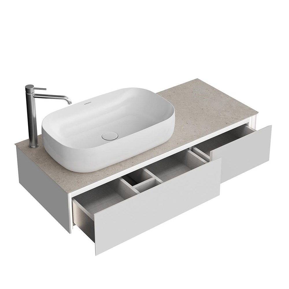 KERAMA MARAZZI MA.120.2/MGR.M Тумба MAGICA подвесная 120, 2 ящика, утренний серый матовый