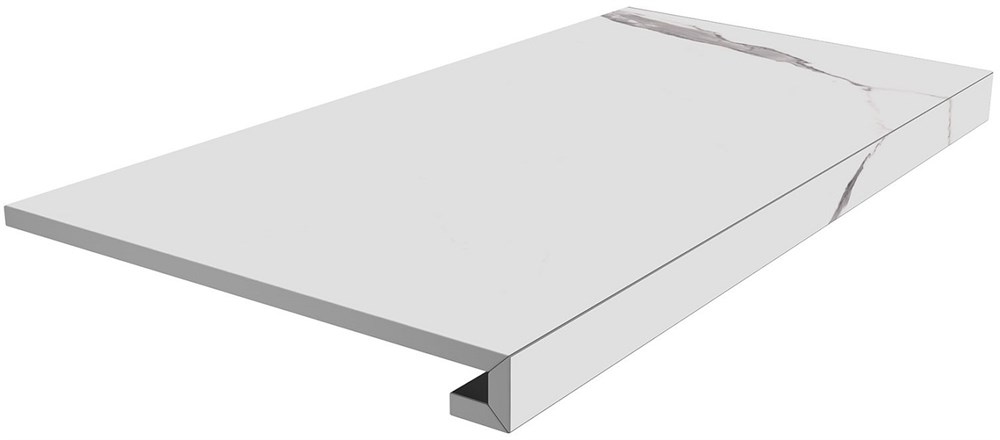 KERAMA MARAZZI SG849990R/GCF Ступень клееная Монте Тиберио белый матовый 33x80x0,9