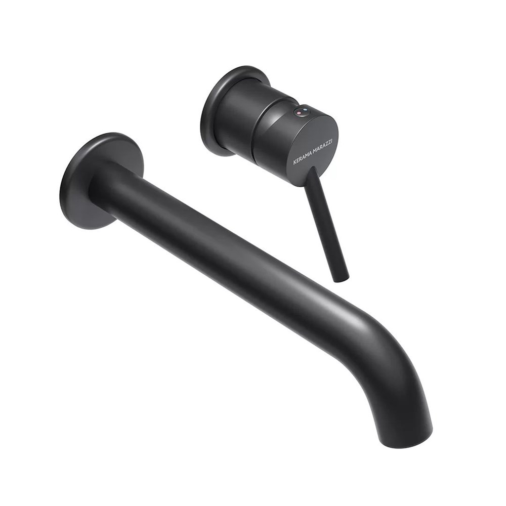 Смеситель для раковины XPRO настенный с внутренней частью, матовый черный