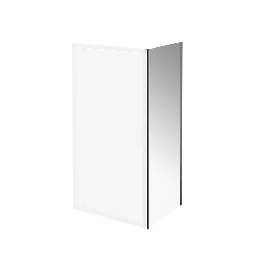 Душевая боковая панель VETRO, 80х195, матовый черный