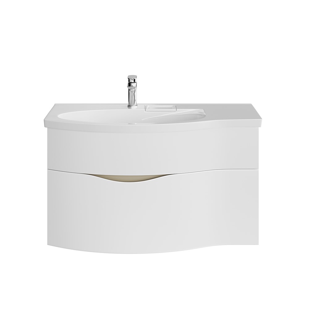 KERAMA MARAZZI RV.100Lh\WHT.M Тумба RIVA 100 см левая, белая матовая