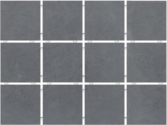KERAMA MARAZZI 1290H Амальфи серый темный, полотно 29,8х39,8 из 12 частей 9,8x9,8x7