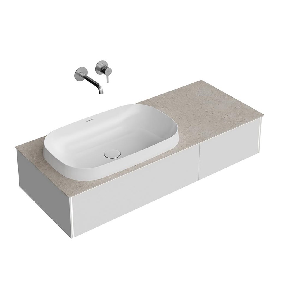 KERAMA MARAZZI MA.120.2/MGR.M Тумба MAGICA подвесная 120, 2 ящика, утренний серый матовый