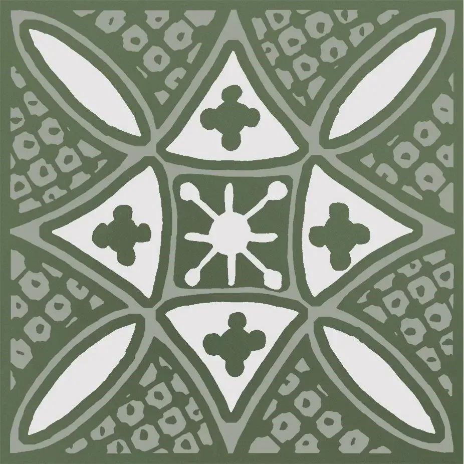 KERAMA MARAZZI KMD3STA019GN Декор Бахия 2 зелёный глянцевый 9,8x9,8x0,7