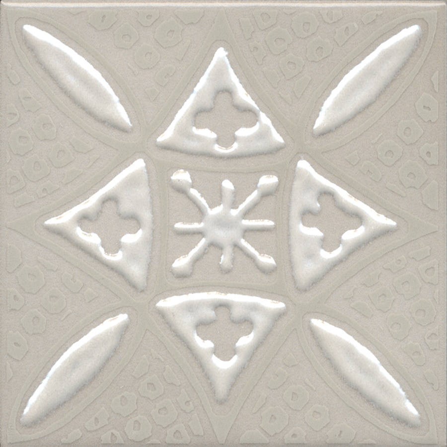 KERAMA MARAZZI KMD3STA018GN Декор Бахия 2 серый светлый глянцевый 9,8x9,8x0,7