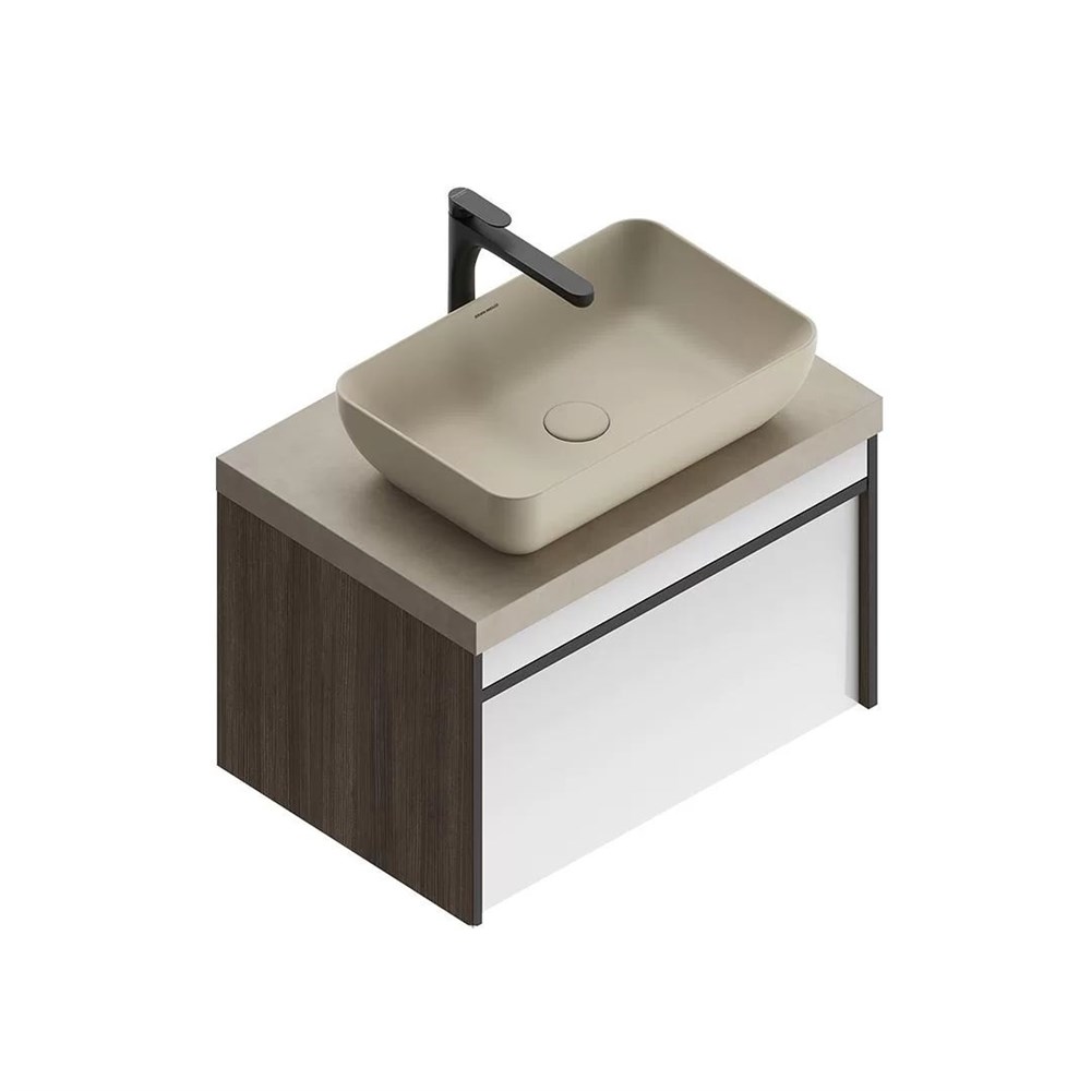 KERAMA MARAZZI MOD.70.1+1/AR Тумба MODULA подвесная 70 с ящиком 1+1, арабика