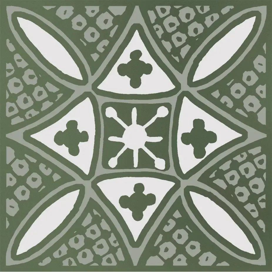KERAMA MARAZZI KMD3STA019GN Декор Бахия 2 зелёный глянцевый 9,8x9,8x0,7