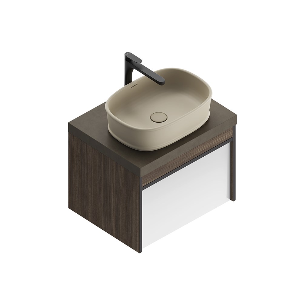 Раковина CIRCO накладная 50, песочная матовая