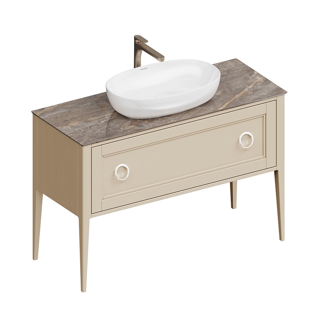 Тумба PLAZA Classic Neo напольная с ящиками 120, капучино матовая