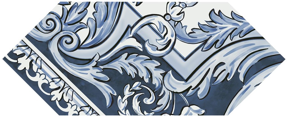 KERAMA MARAZZI HGD/A515/35000 Декор Алмаш 4 синий глянцевый 14х34 14x34x6,9