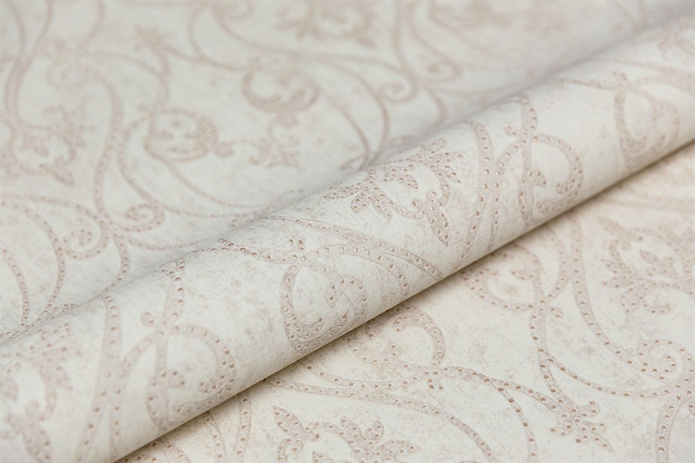 KERAMA MARAZZI KM8103 Обои виниловые Дамаск мотив, бежевый 1,06х10 (1, Т A) прямая стыковка