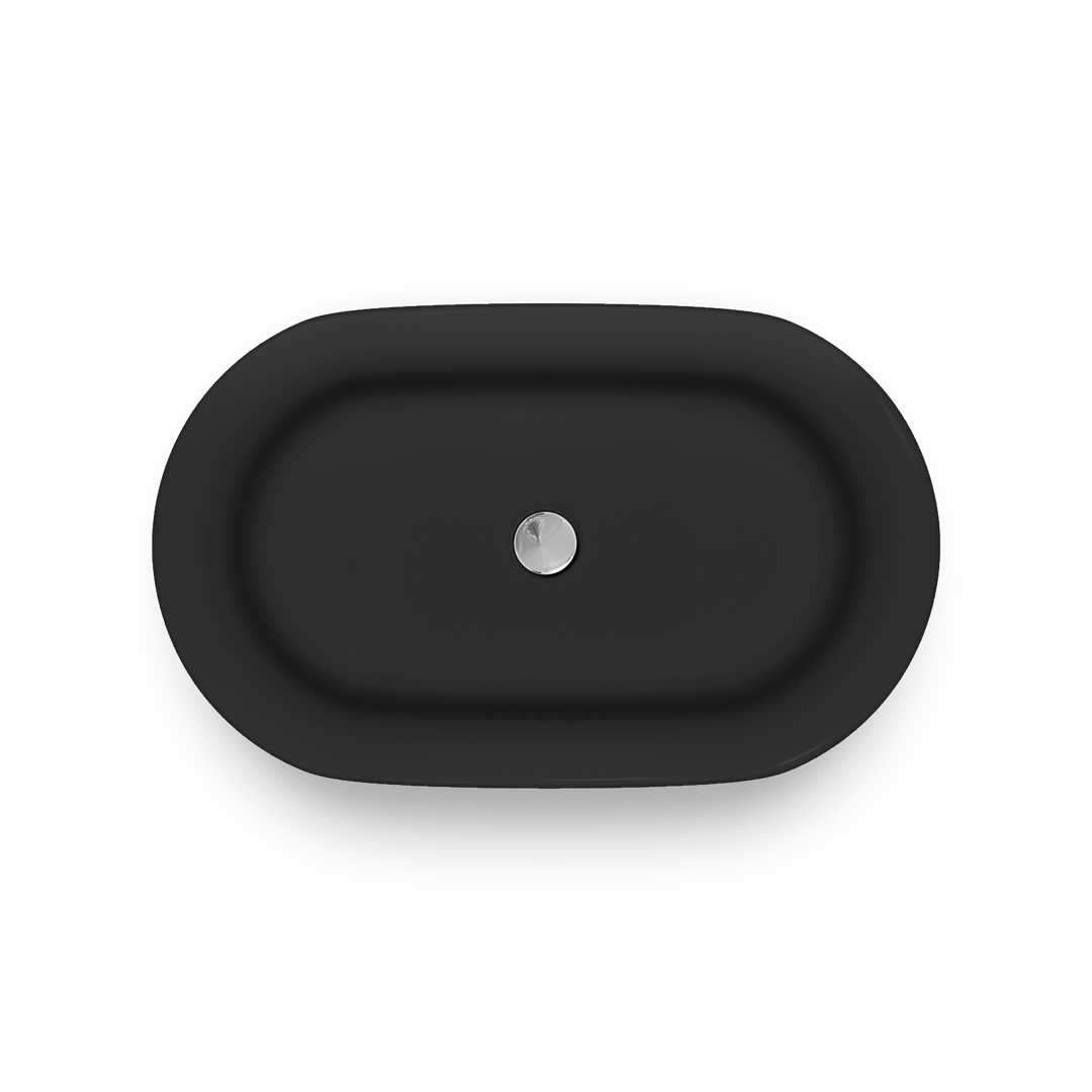 Раковина CANALETTO накладная 65, черная матовая