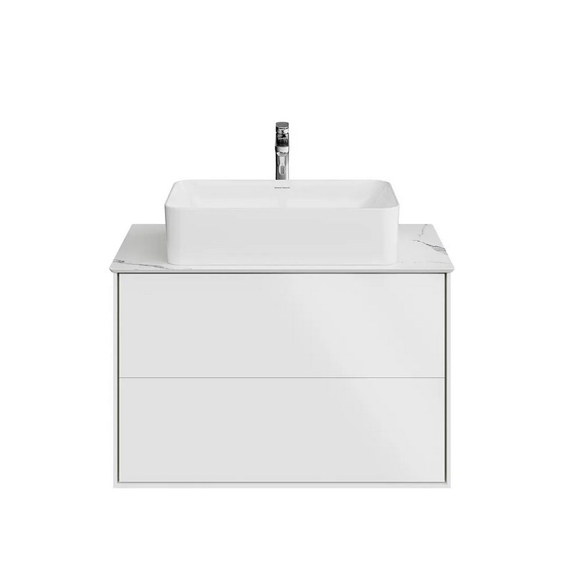 KERAMA MARAZZI KMPMCb80MWh2 Тумба PLAZA Modern подвесная 80, push/пуш, 2 ящика, белая матовая