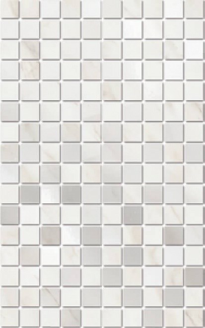 KERAMA MARAZZI MM6359 Декор Гран Пале белый мозаичный 25х40х8