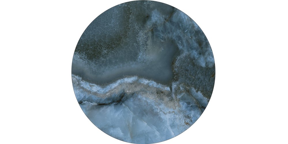 Круглая полка CONO из керамогранита Ониче, синяя (спец. изделие из декоративное)