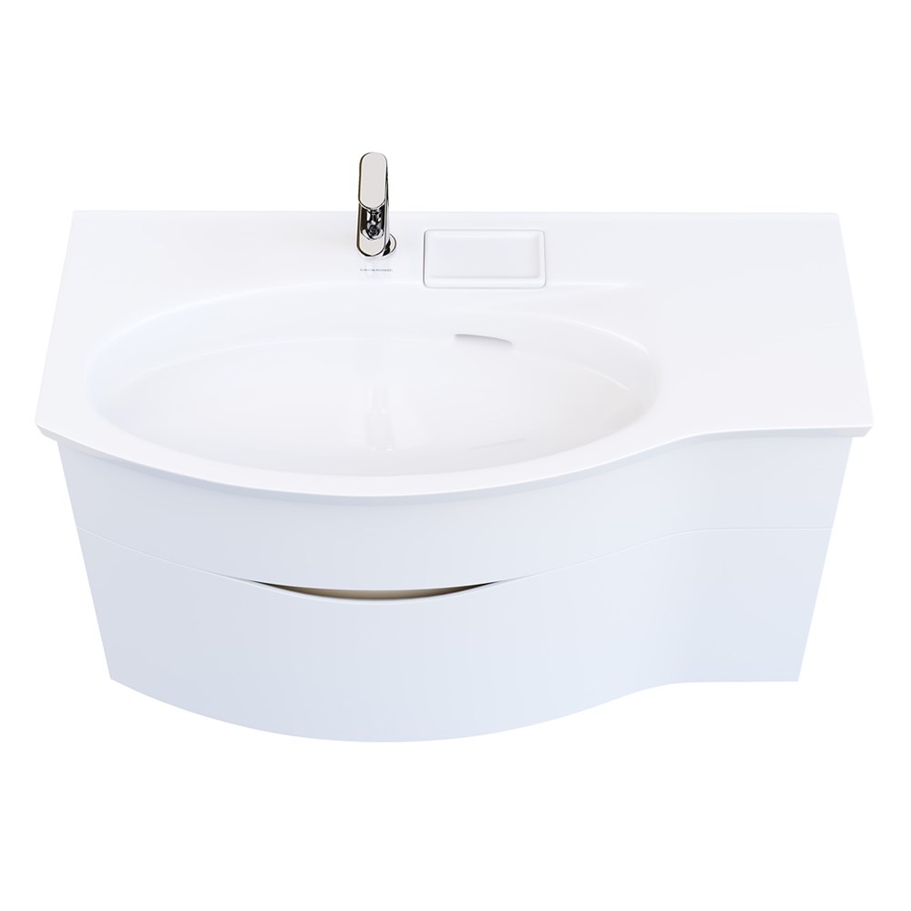 KERAMA MARAZZI RV.100Lh\WHT.M Тумба RIVA 100 см левая, белая матовая