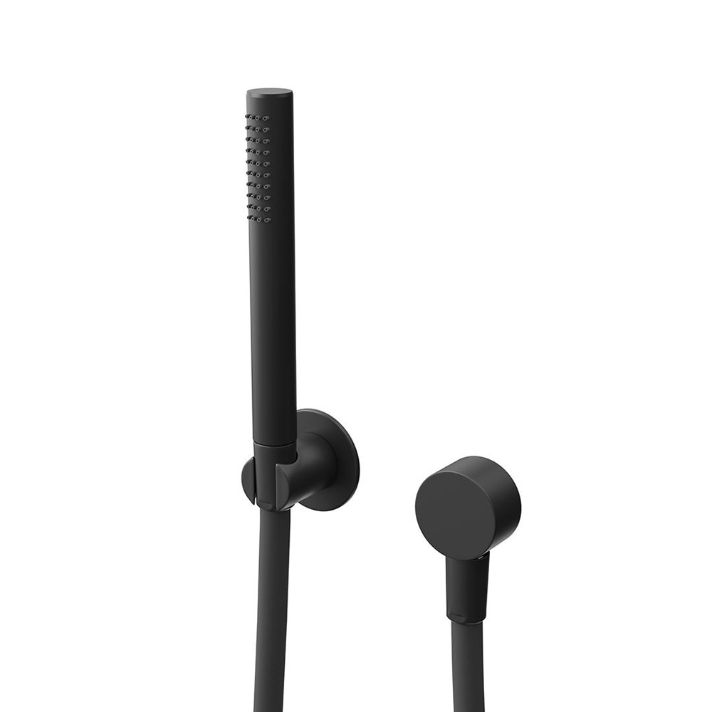 Ручной душ OLE с держателем для лейки и шлангом, без выхода для подачи воды, матовый черный