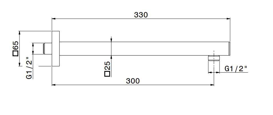 Кронштейн для душевой лейки FUTURA, матовый черный