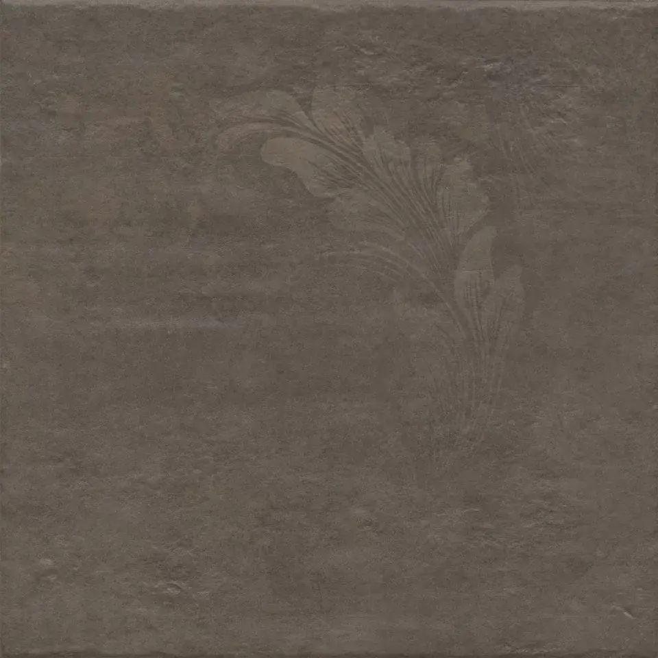 Хадду коричневый матовый декорированный 40,2x40,2x0,8