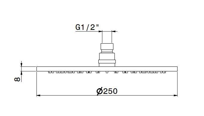 Душевая лейка OLE «тропический дождь», хром глянец