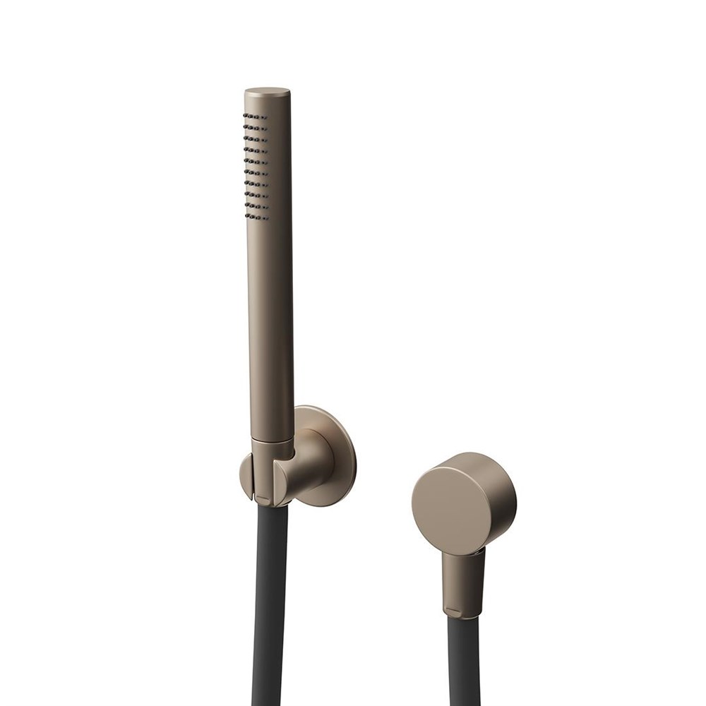 Ручной душ OLE с держателем для лейки и шлангом без выхода для подачи воды, золотой атласный