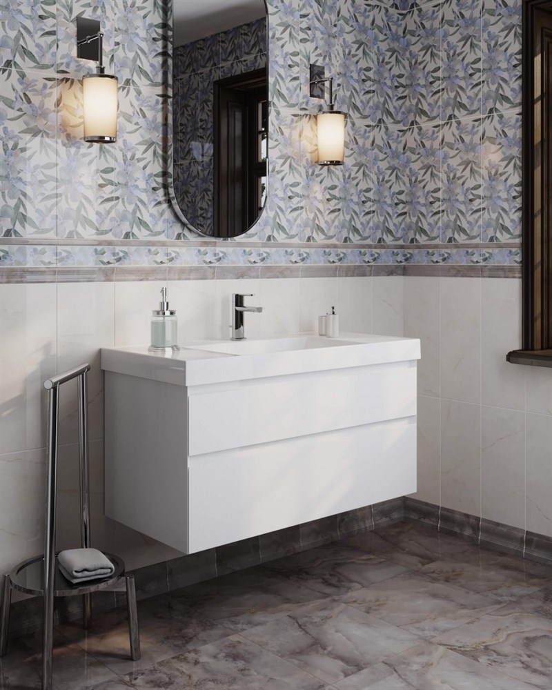 KERAMA MARAZZI CUB.100.2/WHT.M Тумба CUBO подвесная с ящиками 100, белая матовая